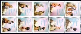 USA HAPPY CHRISTMAS 10 MARKEN * UNGEBRAUCHT ** - BL222