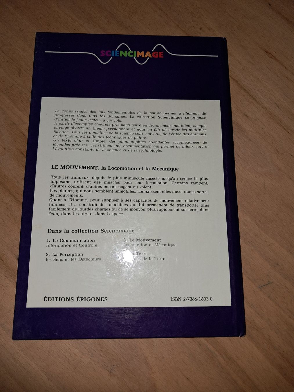 Libri: Le Mouvement collection Sciencimage, édité par Épigones – Usato da Le locle venduto da juliensaran 2