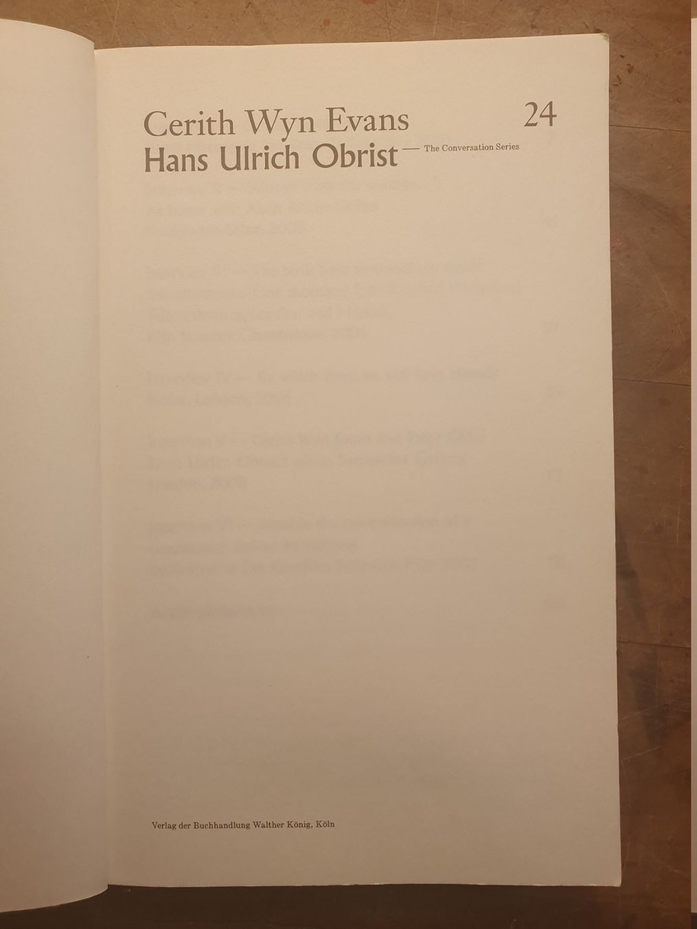 Libri: Hans Ulrich Obrist - Cerith Wyn Evans – Usato da Zürich venduto da loosebone 2