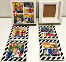 SANDOZ 4er Party Set mit Box - Basler Sujets von Donald Brun
