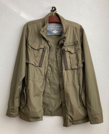 Lässige Jacke, olivgrün, Gr. XL