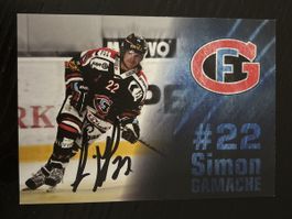Signierte Autogrammkarte Simon Gamache Fribourg Gotteron