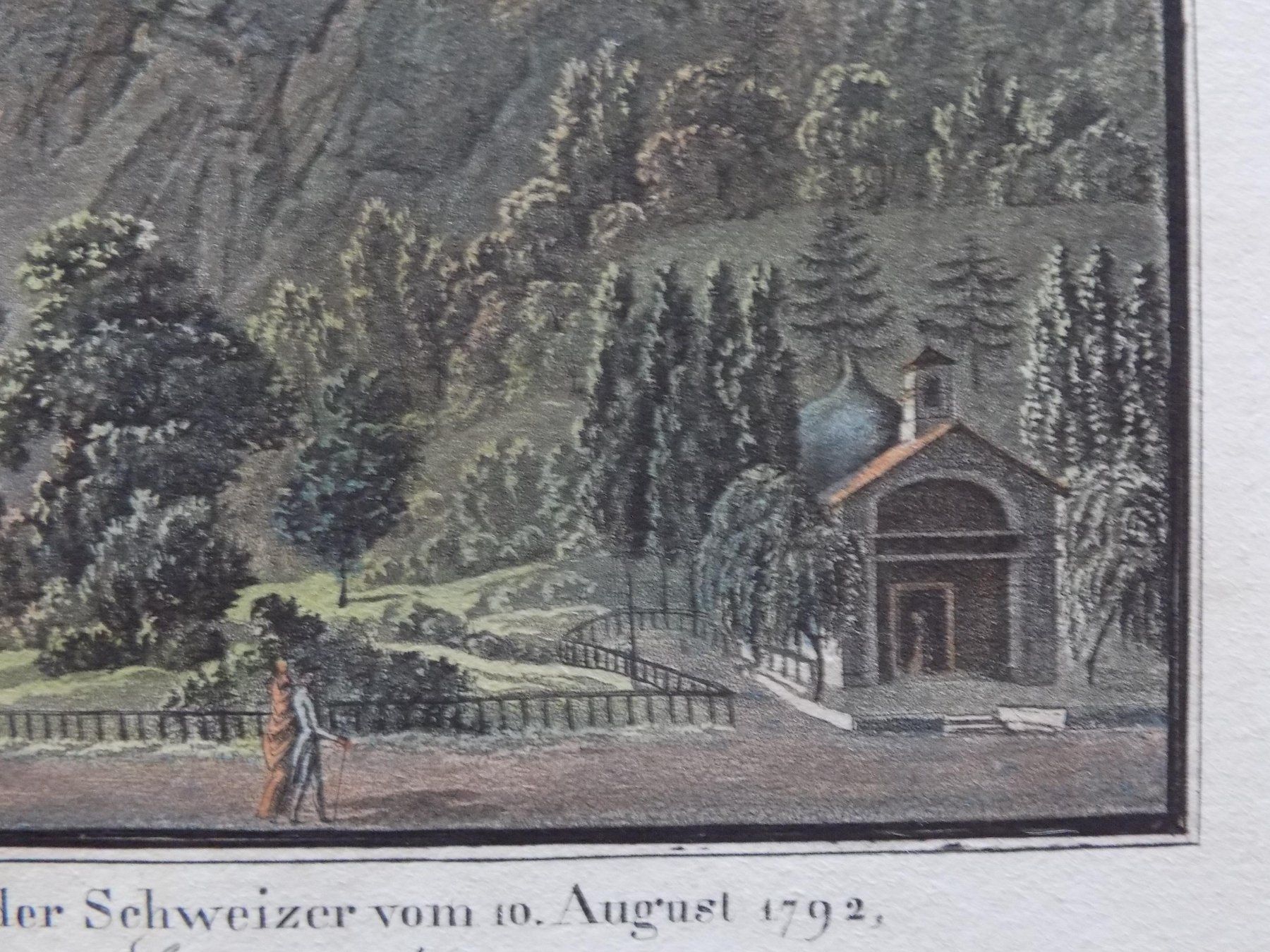Gravures: Luzern Löwendenkmal koloriert – D'occasion à Risch par Antikfee 6