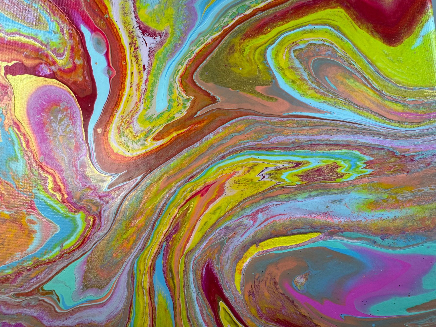Dipinti: Acryl-Flüssigmalerei, quadratisch – Usato da Schlieren venduto da MayaSheng1983 1