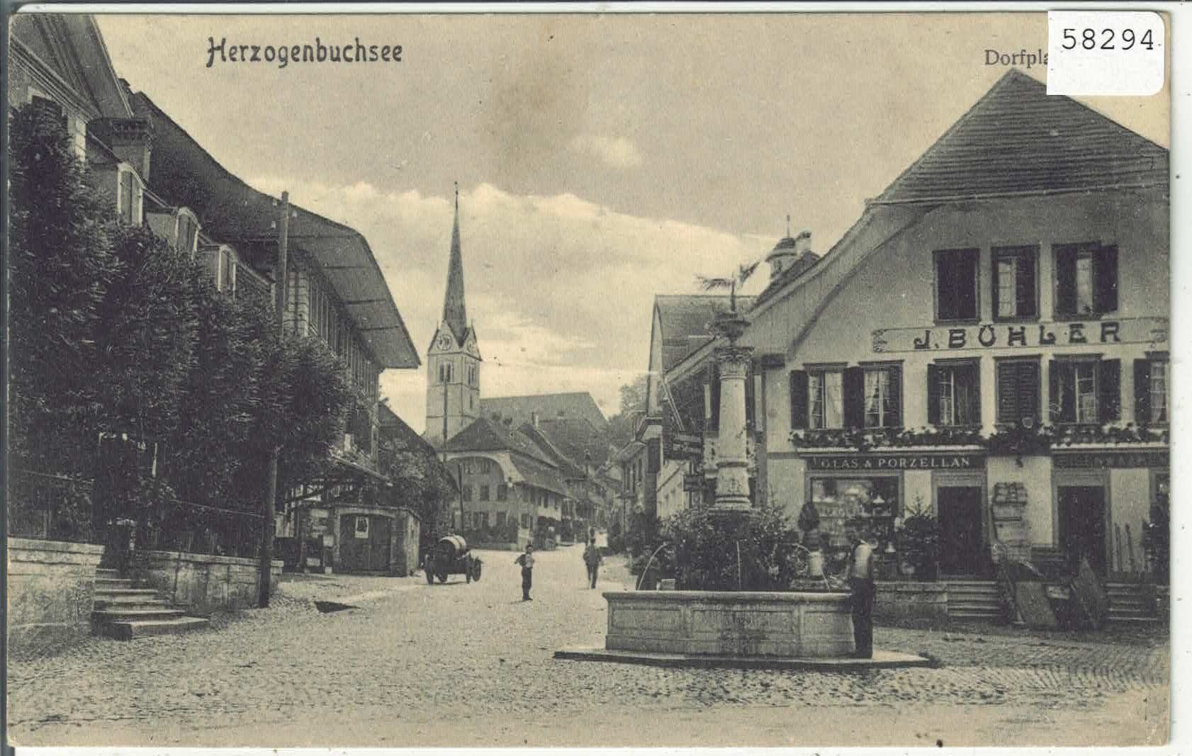 Cartoline postali: Herzogenbuchsee - Dorfplatz - animee – Usato da Ettingen venduto da Kartenplanet