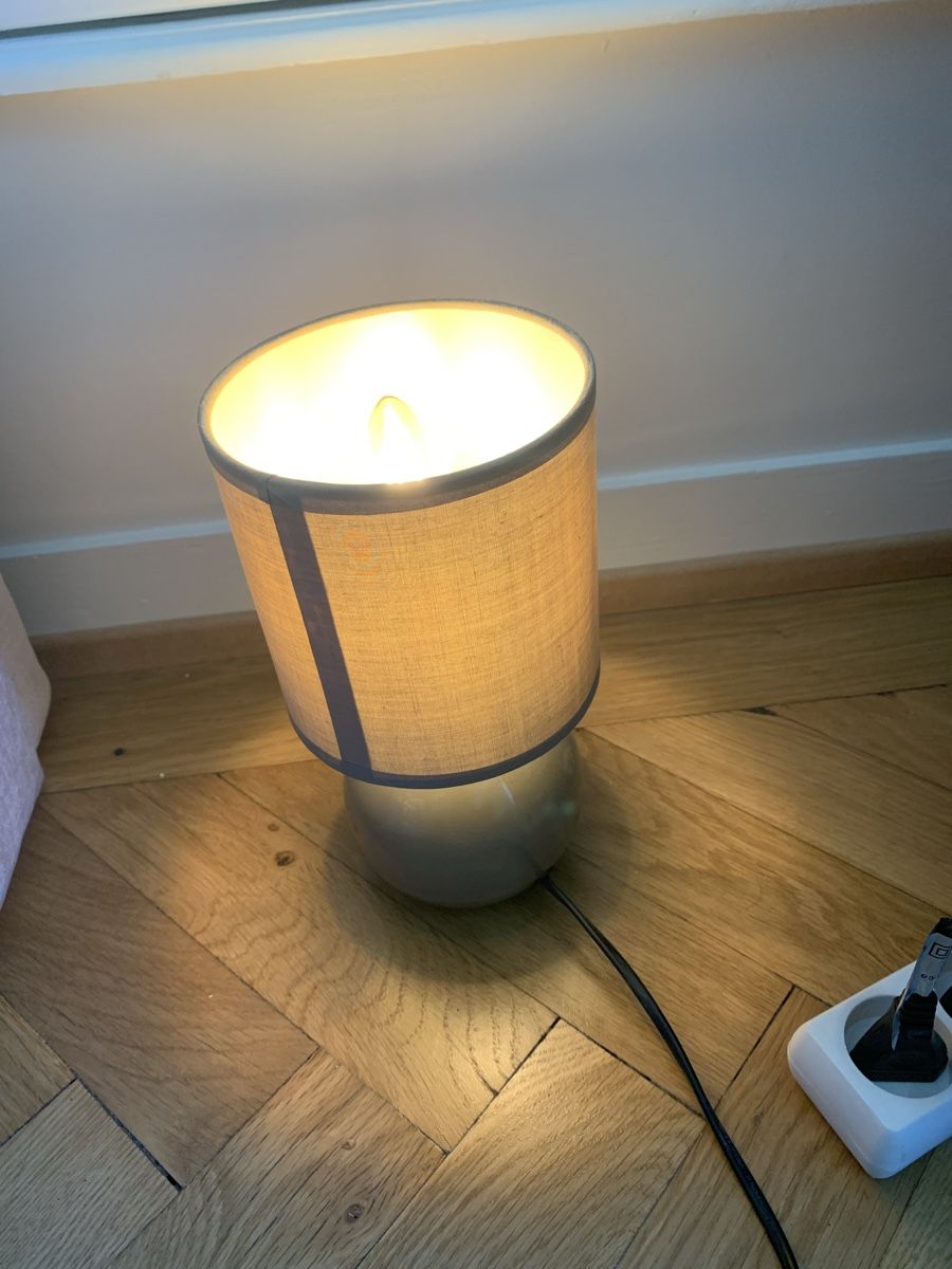 Lampade: Lampe en céramique taupe avec ampoule – Nuovo (secondo la descrizione) da Genève venduto da rez_c6c6 6