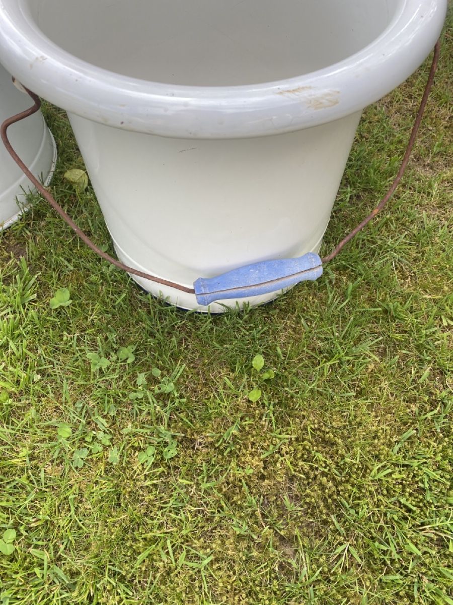 Altro per la casa: 1 Email-Eimer, Vintage, Weiss, mit Patina – Usato da Roggliswil venduto da star32 1