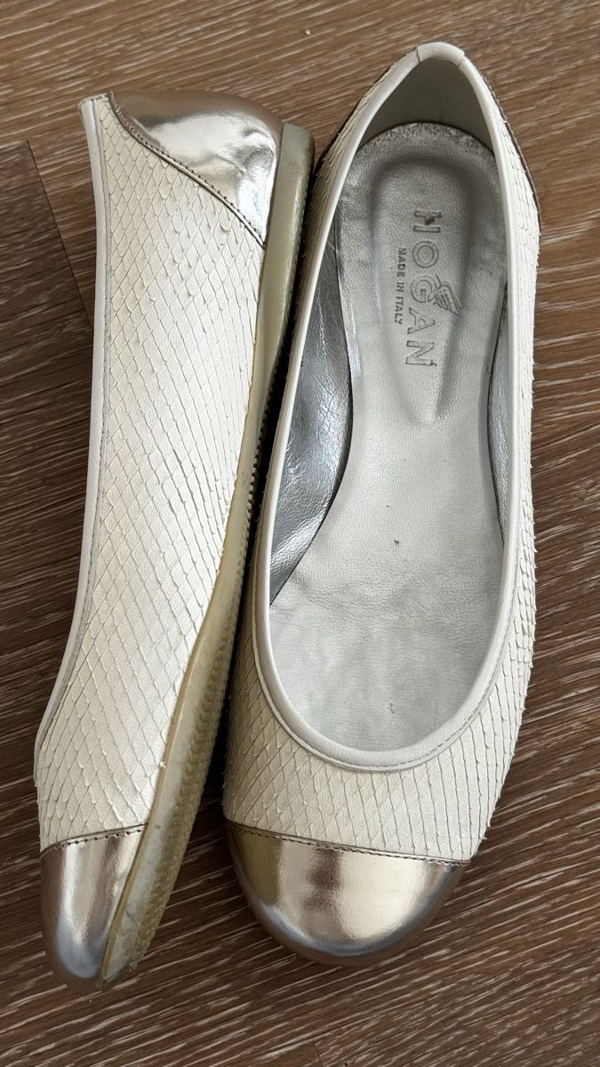 Damenschuhe: Ballerine Hogan bianche e argento, misura 37 – Gebraucht aus Corseaux von zetajones01 4