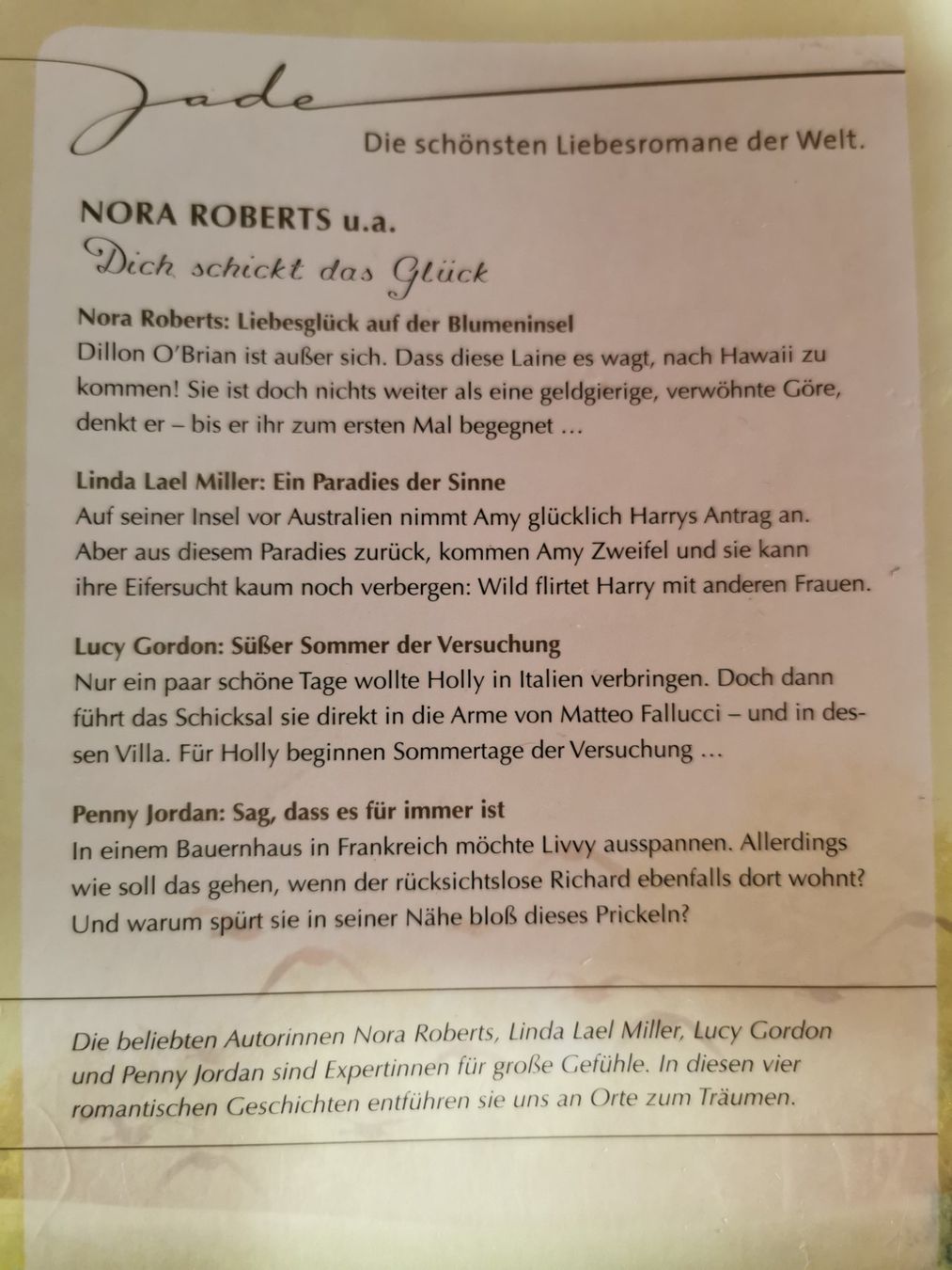 Libri: Nora Roberts, Dich schickt das Glück – Usato da Kölliken venduto da mar5742 1
