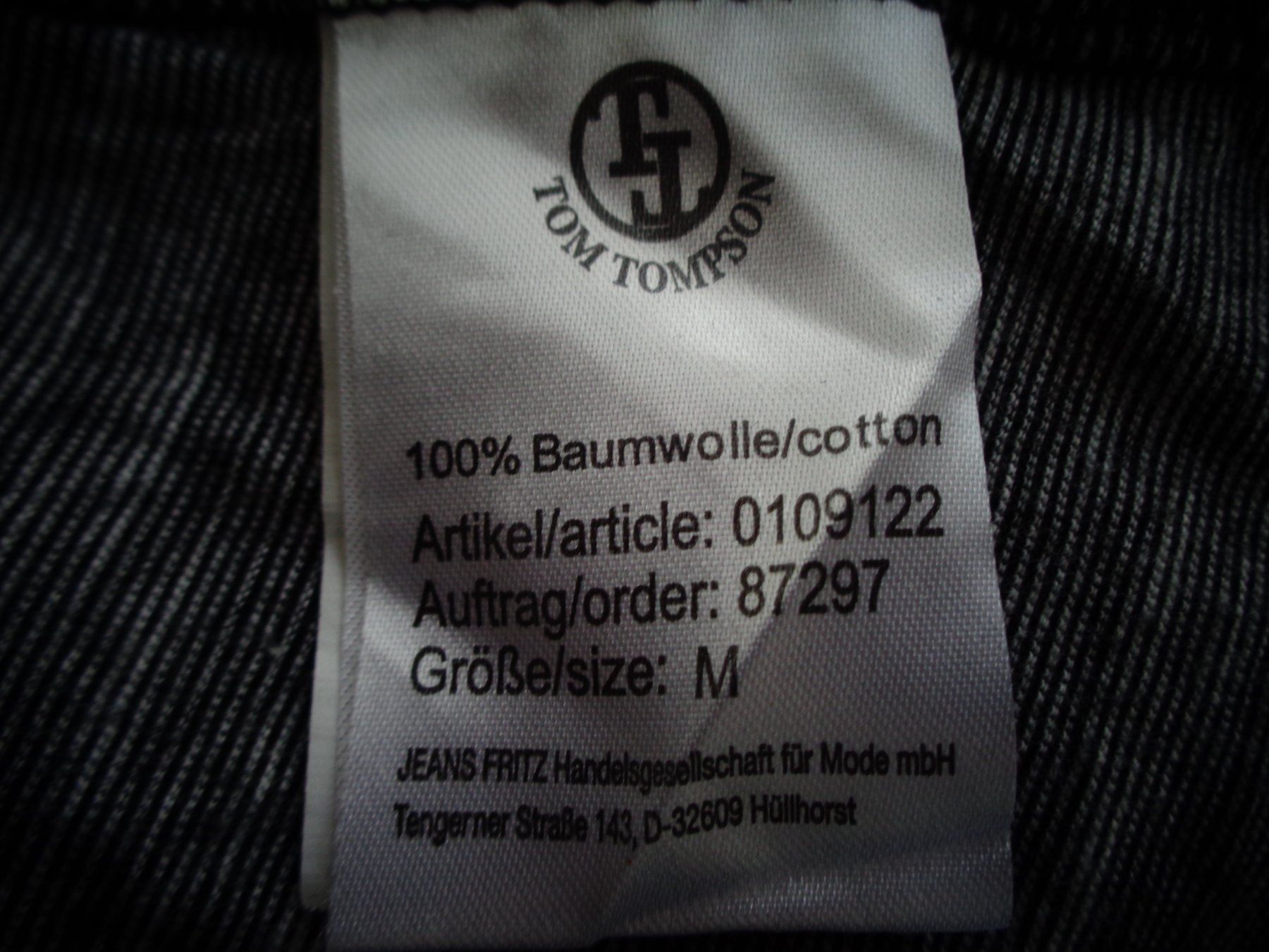 T-Shirts: TOM TOMPSON T-SHIRT GR.M – Gebraucht aus Rotkreuz von Samballi 3