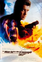 Denise Richards AUTOGRAMM Poster James Bond World Is Not