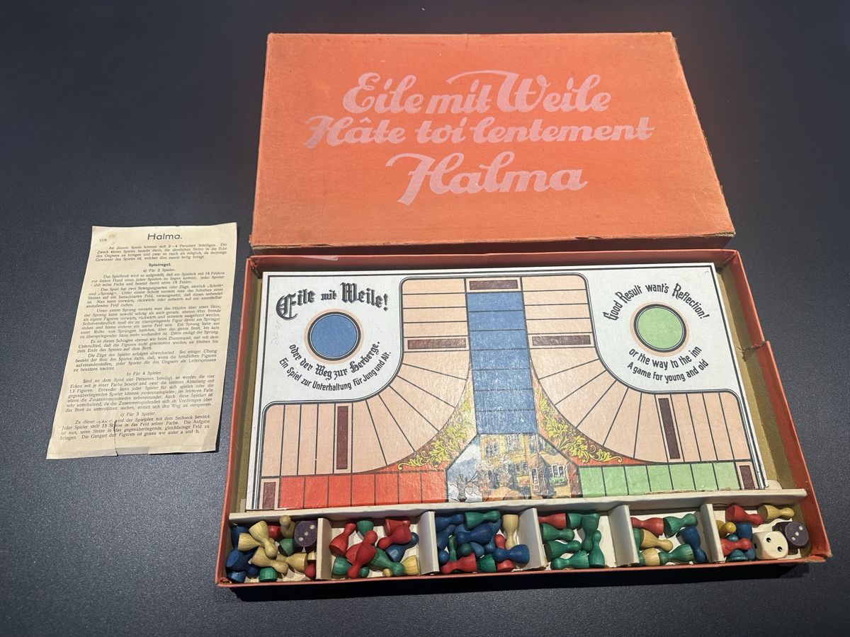 Giochi: Altes vintage Brettspiel Eile mit Weile, Halma – Usato da Hattenhausen venduto da Topas00