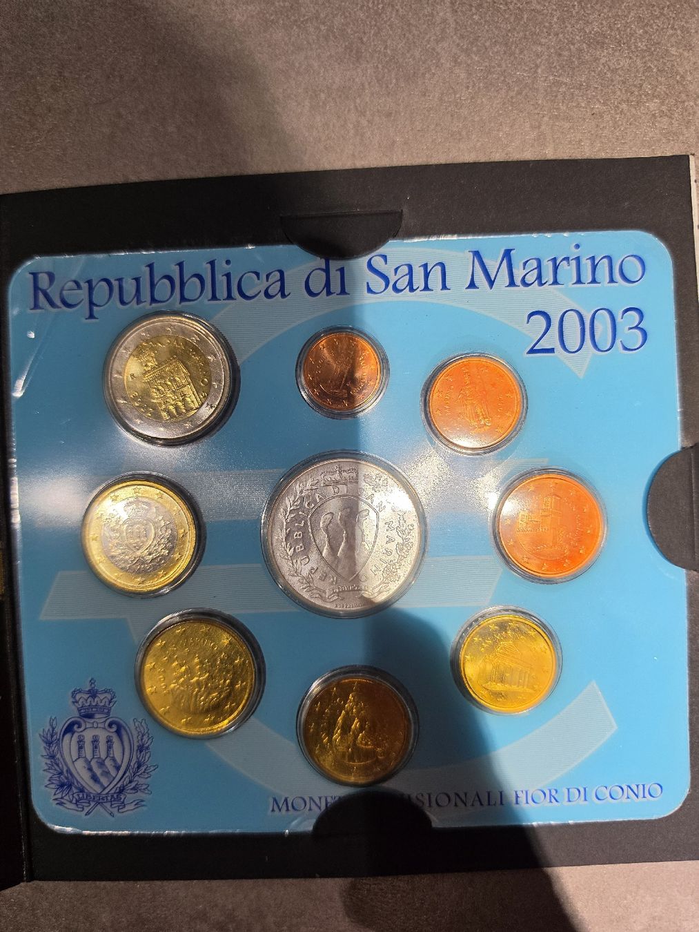 Toutes les monnaies: Monnaies Saint-Marin 2003 FDC ensemble – D'occasion à Le Lignon par ald_7lqp