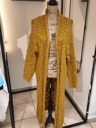 Langer Strickcardigan SusyMix senfgelb guter Zustand
