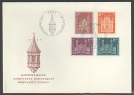 1963, FDC, Ergänzungswerte Baudenkmäler (Nr. 391–394) (2)