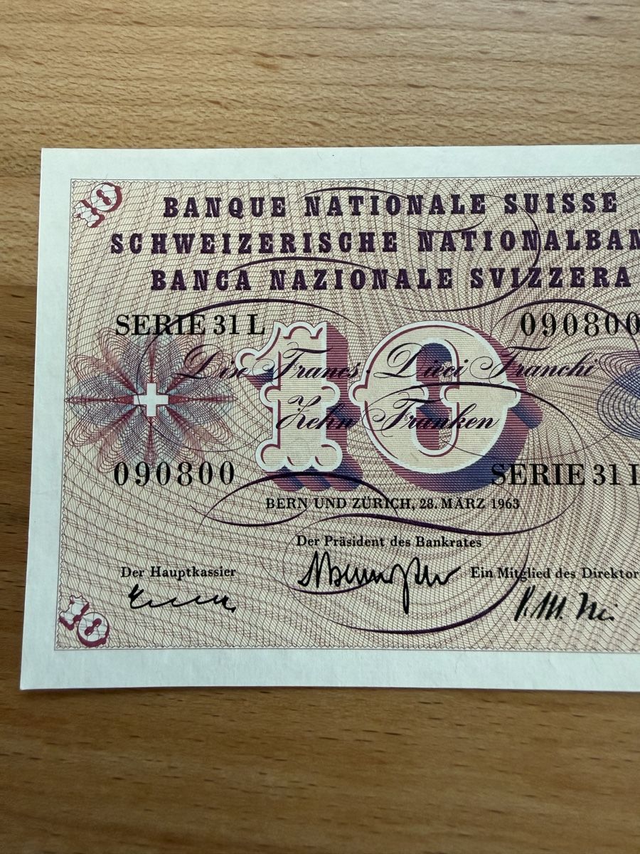 Banconote: 10 Franken Banknote Serie 31 L – Usato da Grenchen venduto da Bastet007 2