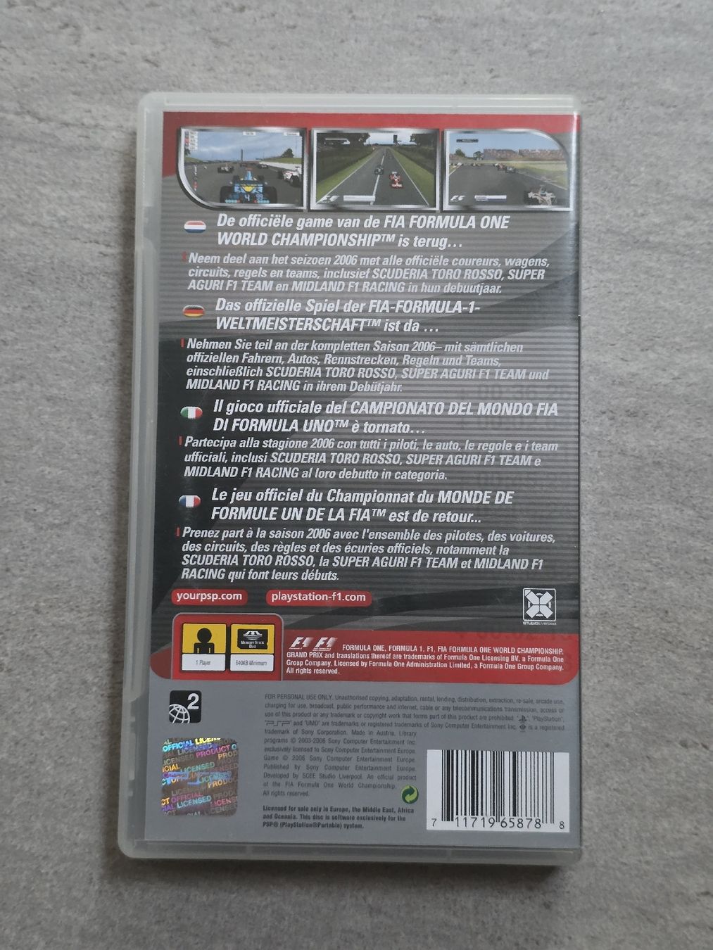 Sony Spiele: PSP Spiel F1 06 Platinum – Gebraucht aus Münchenbuchsee von RipiRip 2