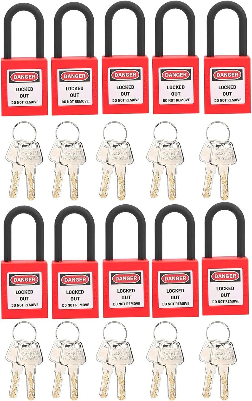 Schlösser: Lockout Tagout Schloss 10er Set Rot 38mm – Neu und originalverpackt aus Suhr von SchnapperCH 6