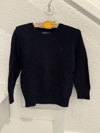 Ralph Lauren Pulli Gr. 5, Dunkelblau mit Ellbogenflicken