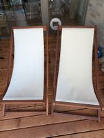 2 Sonnenstühle Holz gebraucht zusammenklappbar 