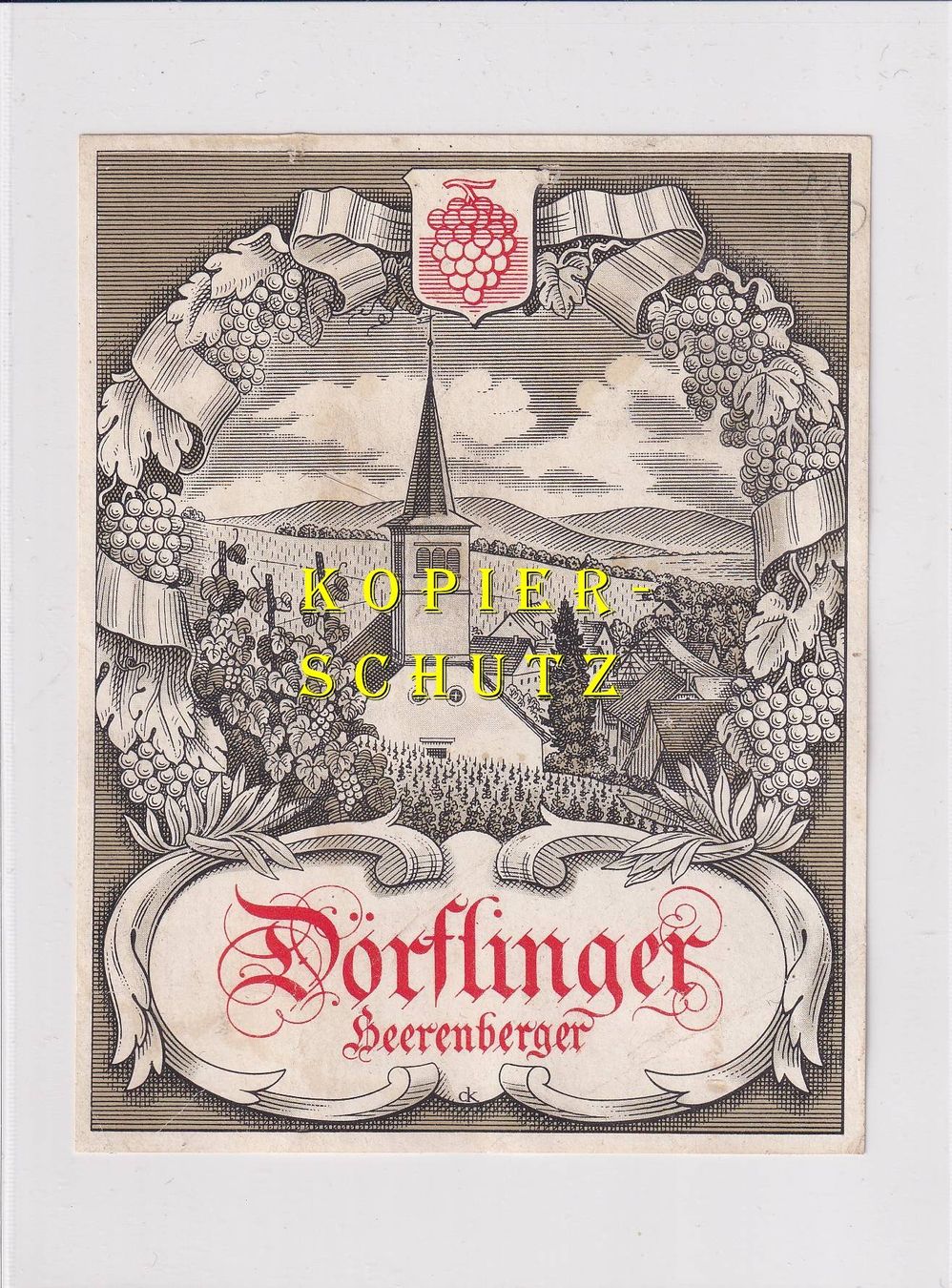 Carta: Etikette - Dörflinger "Heerenberger" /bd – Usato da Hombrechtikon venduto da Rudolf07