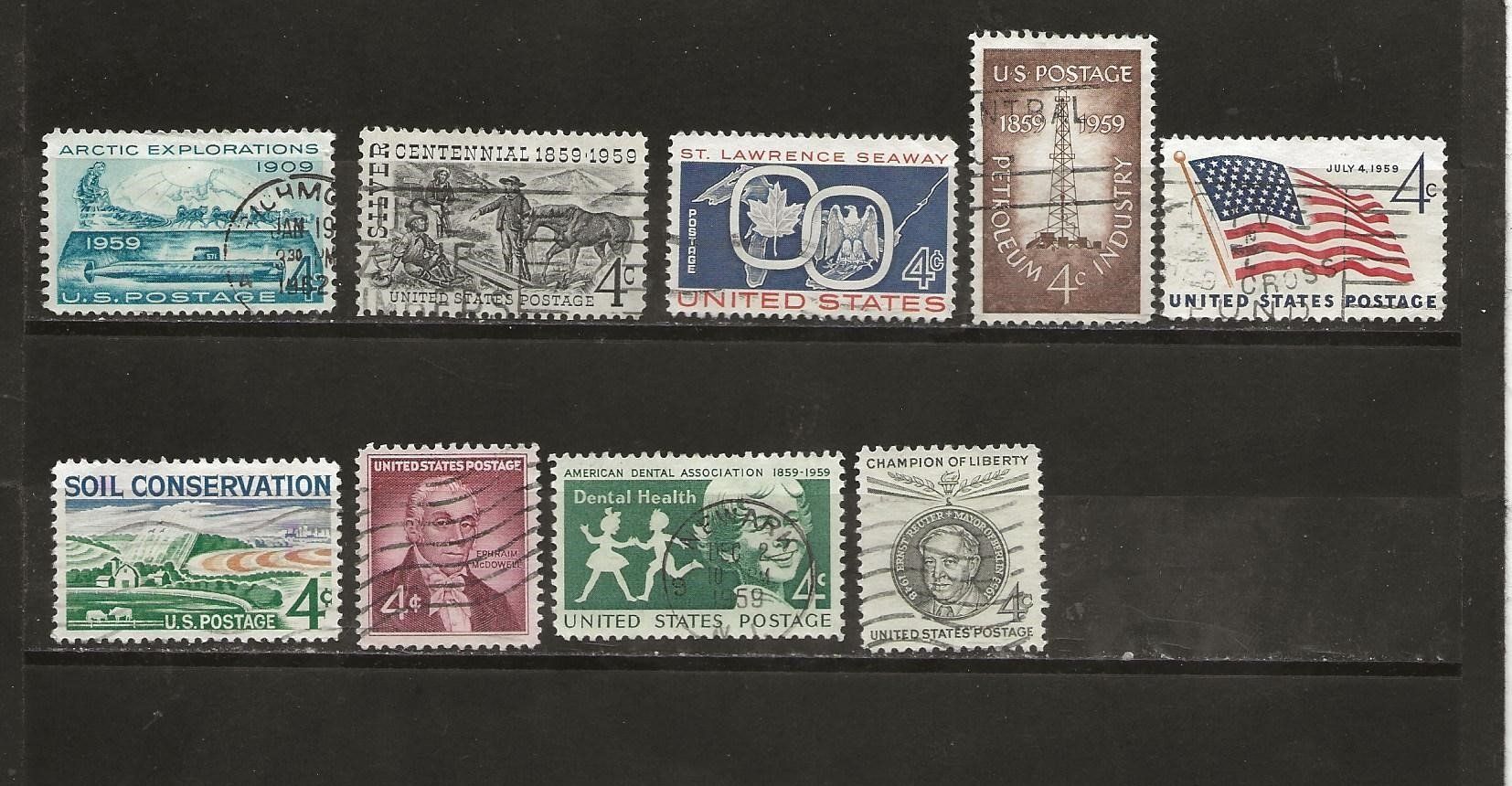 Alle Briefmarken: USA 1955 ..... – Gebraucht aus Sion von PierreP01 3
