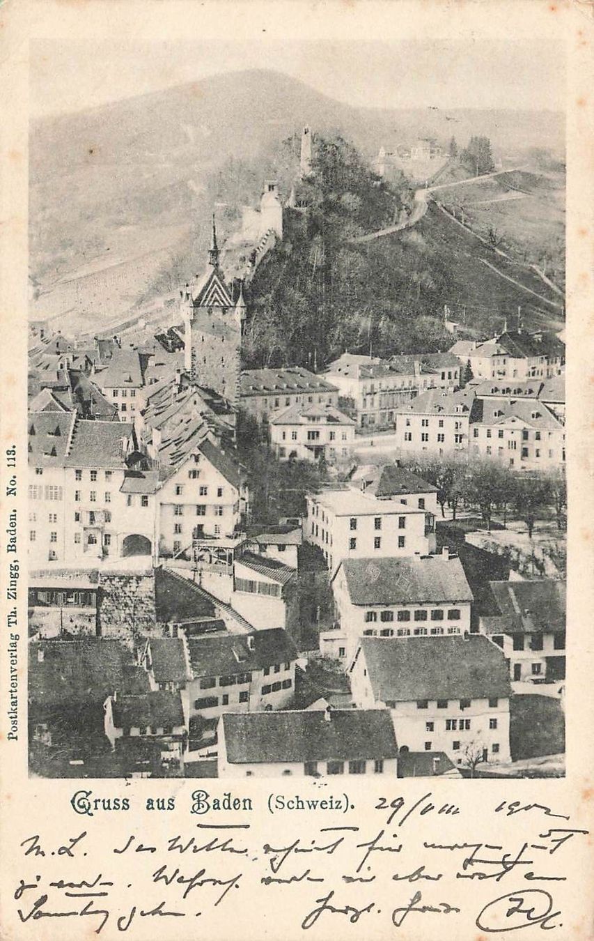 Cartoline postali: Gruss aus Baden – Usato da Biasca venduto da Blenio71