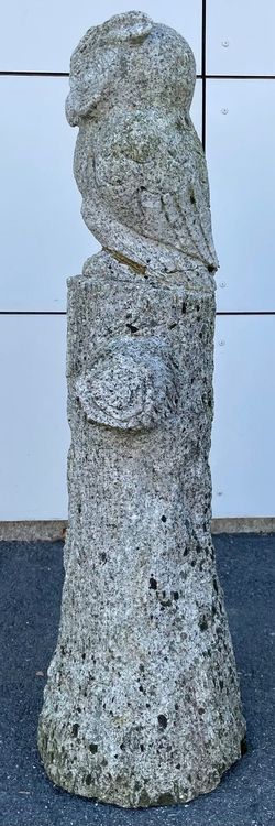 Eule auf Baumstamm grosse Garten Skulptur aus Stein Kaufen auf Ricardo