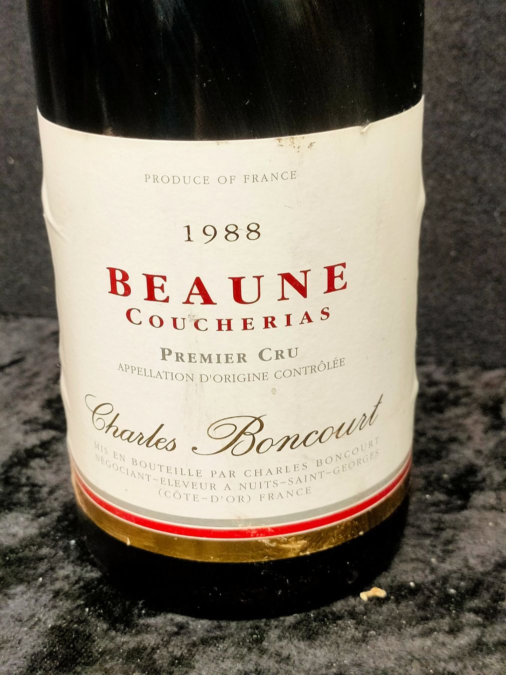 Vino: BEAUNE COUCHERIAS 1988 – Nuovo (secondo la descrizione) da Genève venduto da Leboucheoreilles 1