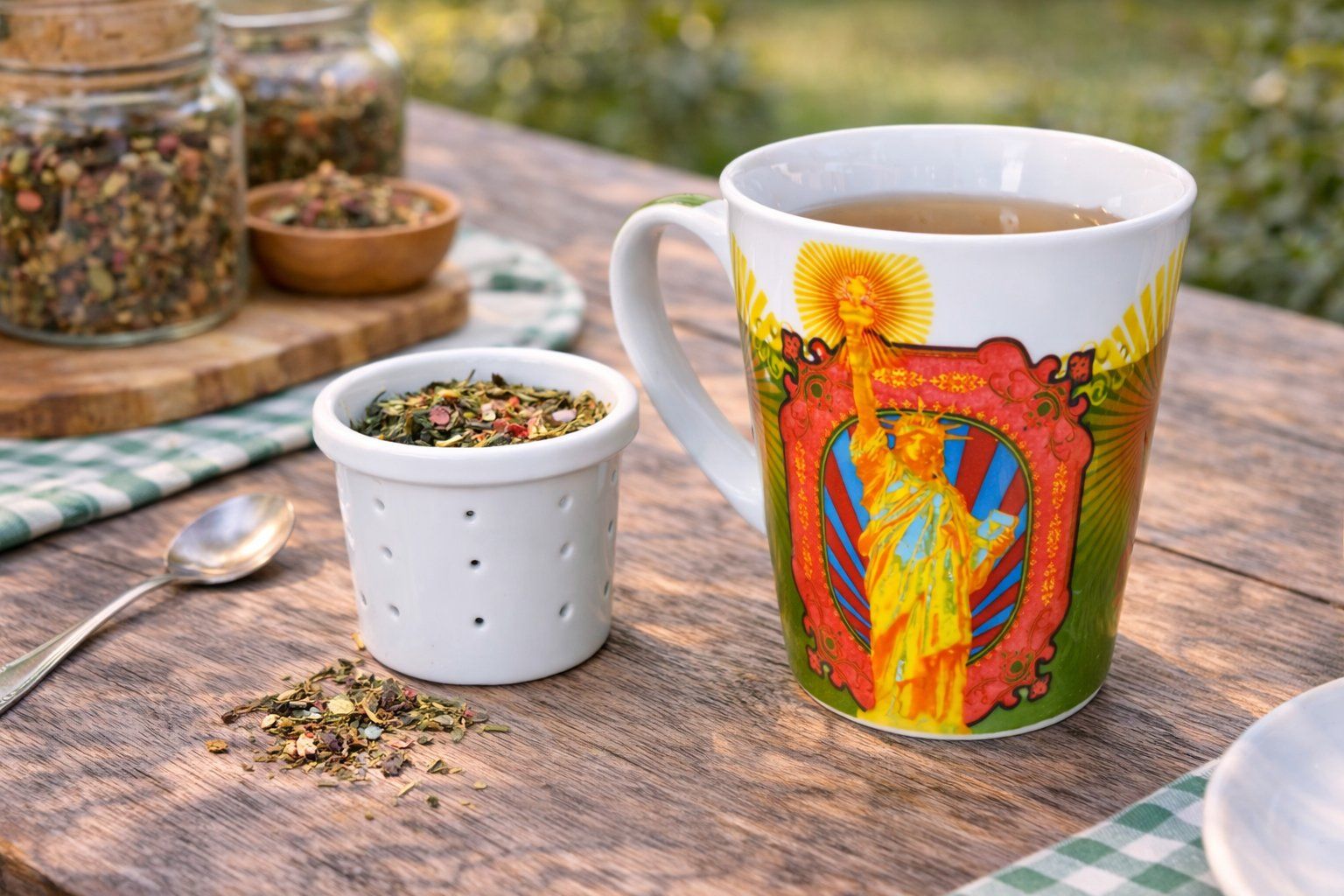 Tassen: Teetasse mit Infuser Statue – Neu (gemäss Beschreibung) aus Fully von VaneaSelection 1