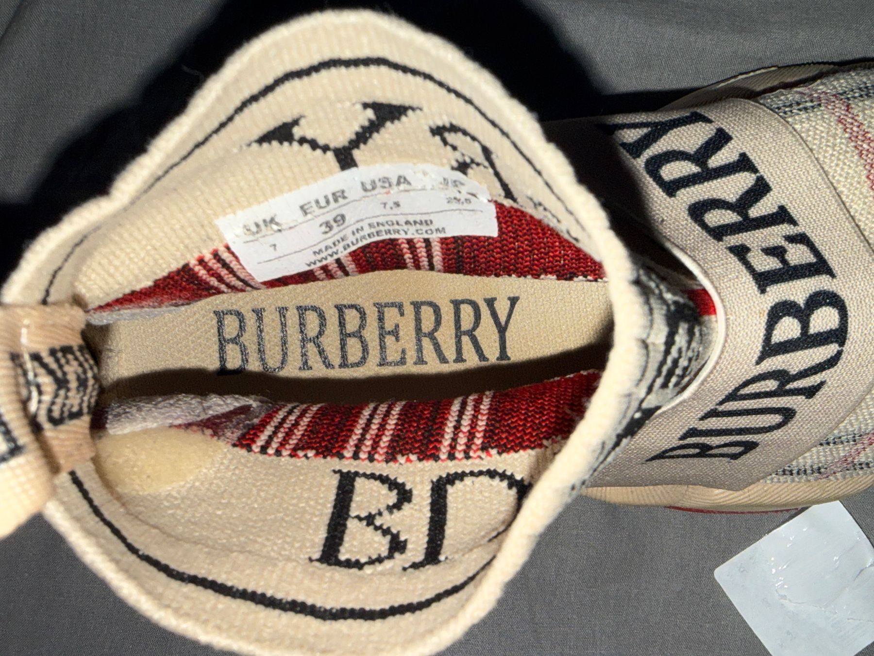 Burberry Scarpe da donna: BURBERRY SNEAKER MIT KAROMUSTER – Usato da Schlieren venduto da kle_dis 3