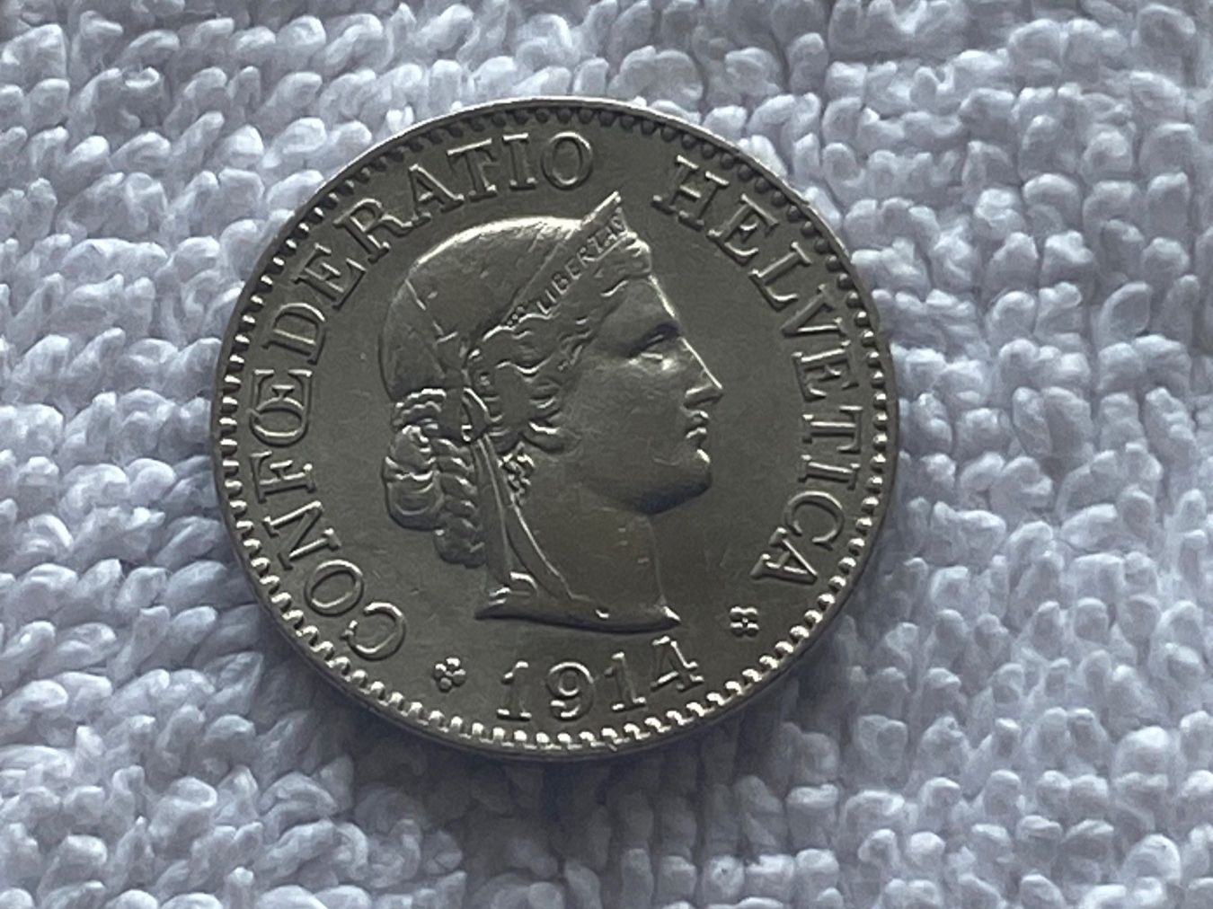 Tutti le monete: 10 centimes/rappen 1914 – Usato da Nyon venduto da Ilmi09