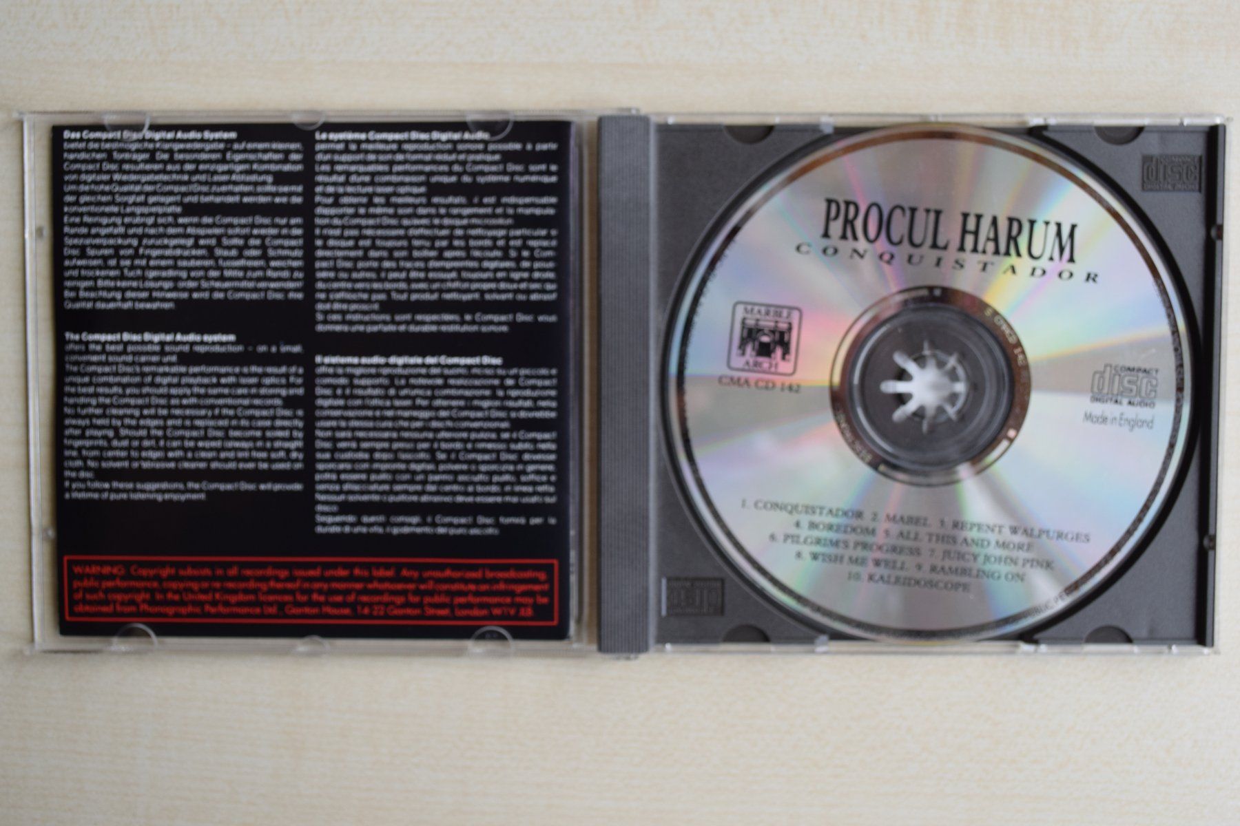 CD: Procol Harum - Conquistador CD (802) – Usato da Reutigen venduto da DONDON55 3