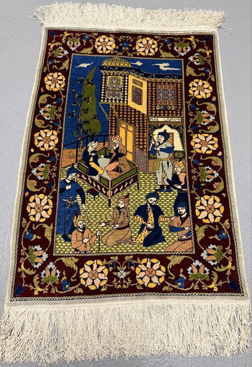 Tappeti: Wunderschöner Seiden Bildteppich (Hereke)77x52.cm – Usato da Sempach venduto da Star7 8