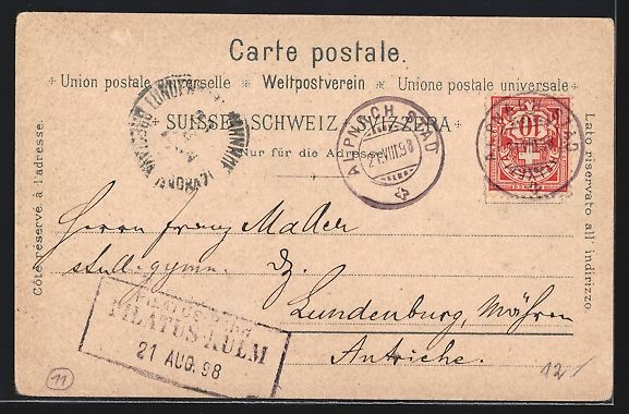 Cartoline postali: Litho Luzern, Ortsansicht mit See, Blick – Usato da Berlin venduto da bartko-reher 1