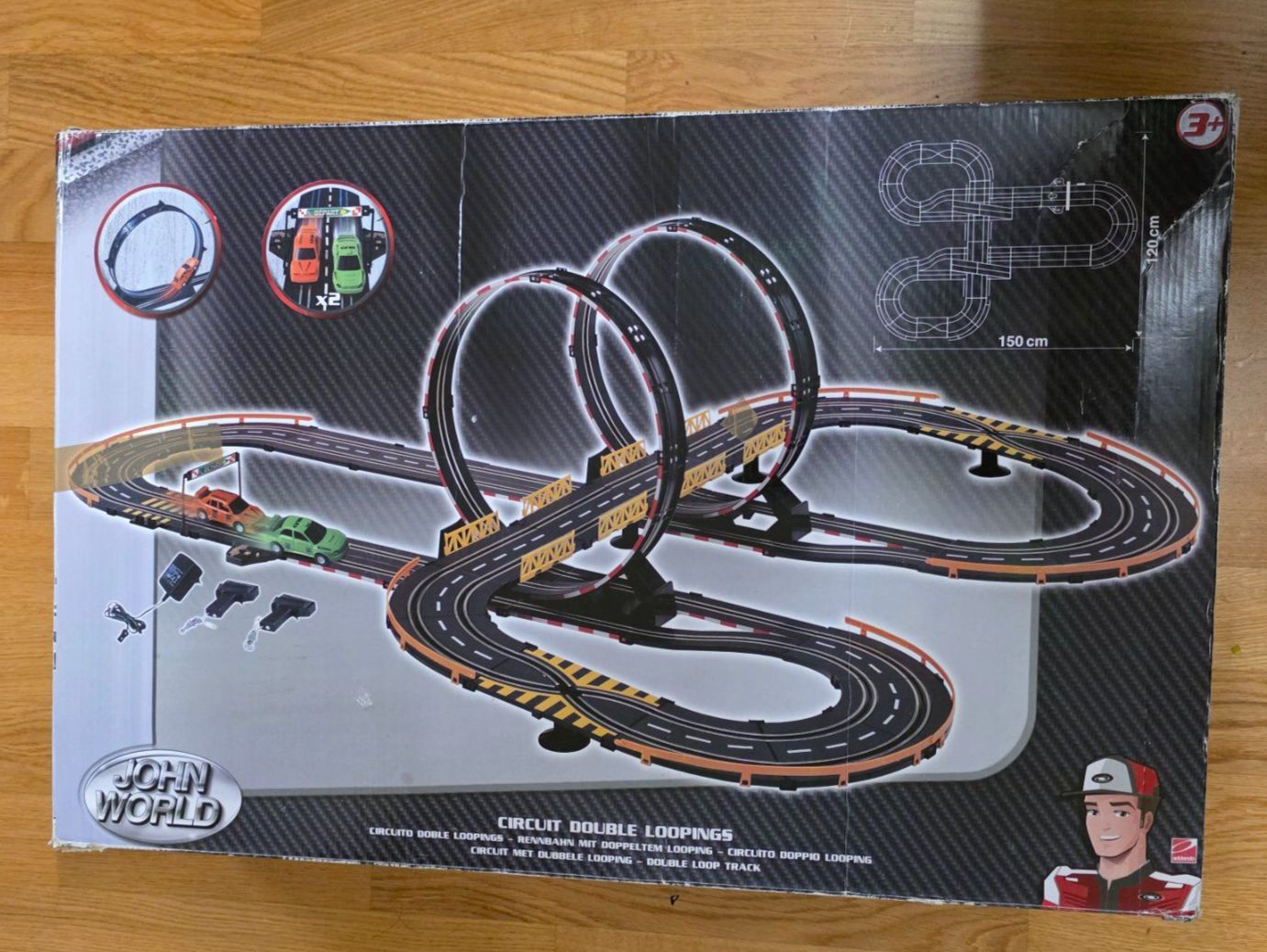 Piste: John World Autorennbahn mit Doppel Looping, komplett! – Usato da Bern venduto da KavIndustries