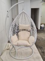 RATTAN HÄNGESESSEL weiss ! inkl SCHUTZHÜLLE
