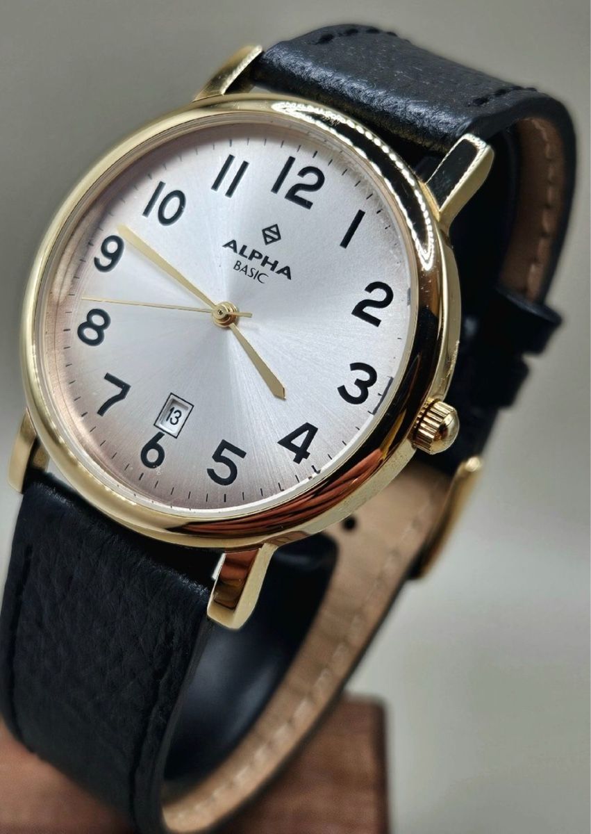 Bracciali & Braccialetti: Unisex Uhr Alpha Basic , Gut erhaltene Goldfarben – Usato da Untersiggenthal venduto da TimeandShine 4
