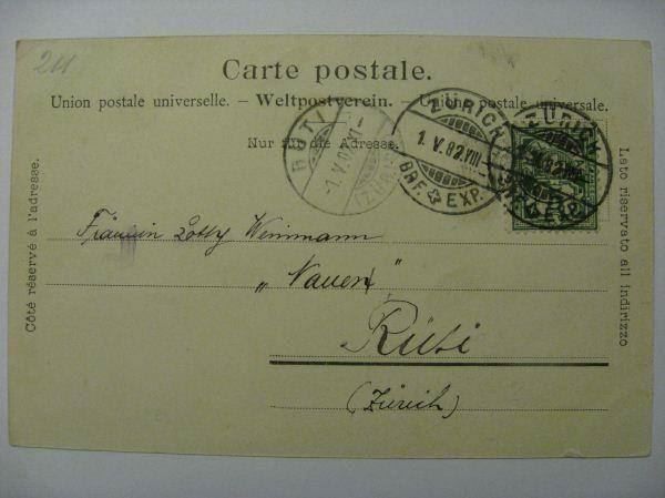 Cartoline postali: AK  Zürich vom Polytechnikum gesehen – Usato da Gundetswil venduto da Egro01 1