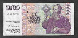 Islands   1000  Kronur  2001  Gebraucht
