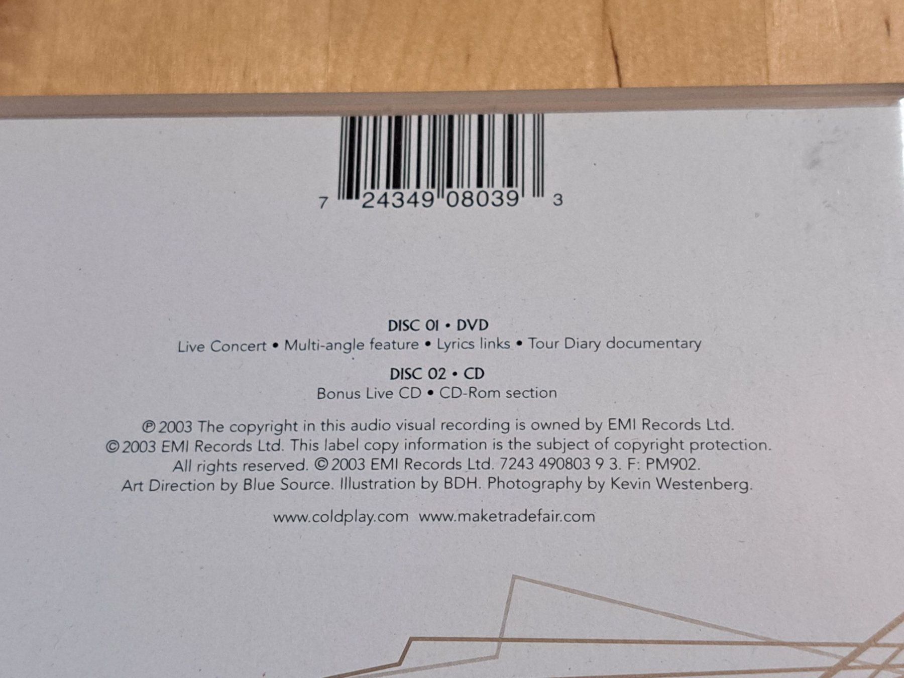 Tutti i DVDs: DVD COLDPLAY LIVE 2003, 2-Disc Edition – Usato da Unterseen venduto da Kanica 3