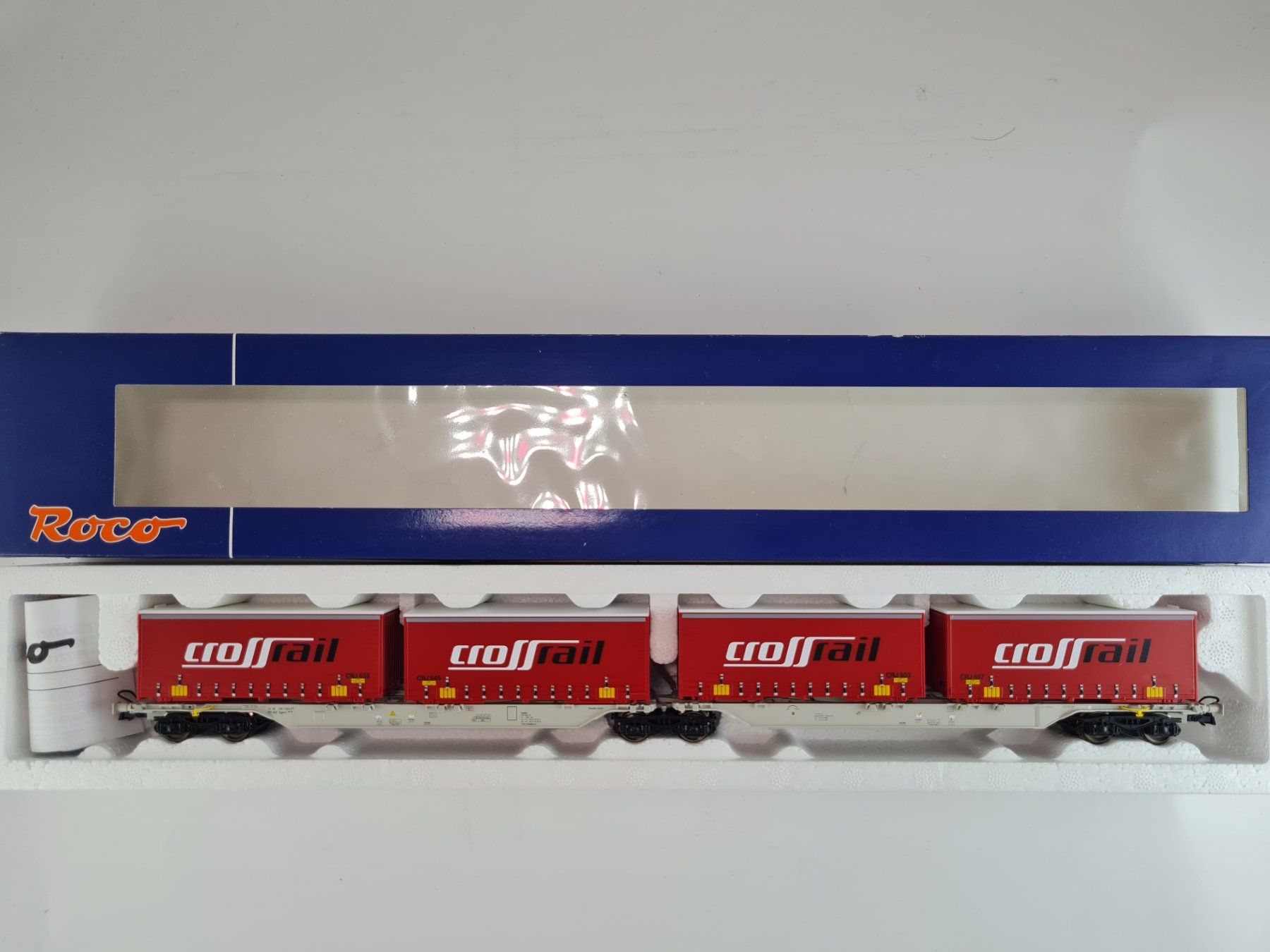 ROCO 66566 Containerwagen Crossrail (2) H0 1:87 (Neu (gemäss ...