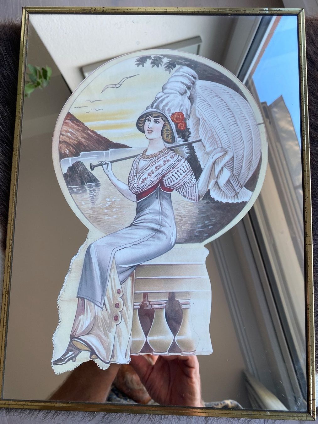 Specchi: Vintage Art Deco Lady Spiegel – Usato da Abtwil SG venduto da steph61