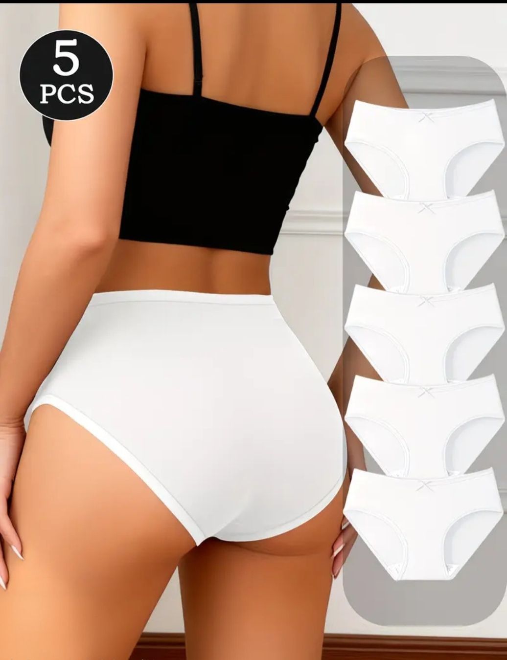 Altra biancheria intima: 5 culottes blanches en coton, NEUVES – Nuovo e nell'imballaggio originale da Puidoux venduto da Mia_Bellezza 3