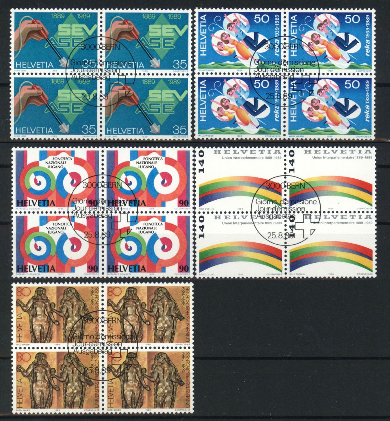 Tutti i francobolli: 1989, Sonderpostmarken II, ET – Usato da Willisau venduto da Vollstempel