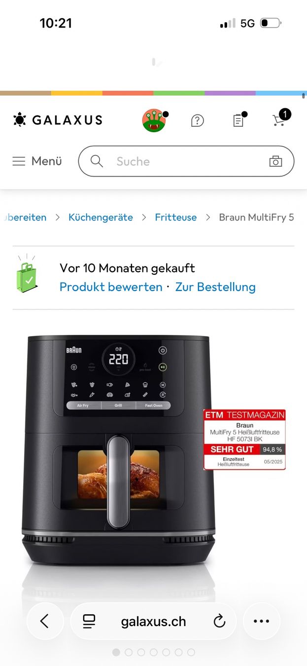 Braun Appareils de cuisine: Airfryier Braun MultiFry 5 – D'occasion à Kaisten par kac_8gpl 1