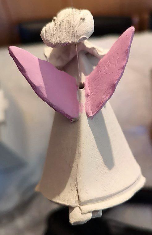 Statuette: Schutzengel aus Keramik rosa – Nuovo e nell'imballaggio originale da Lutzenberg venduto da Pinschi01 1