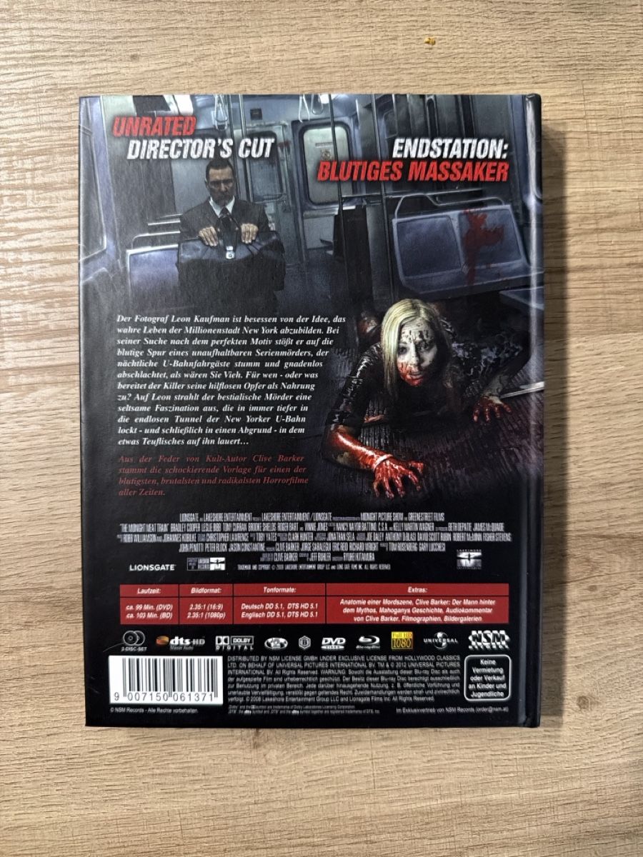 Alle DVDs: Midnight Meat Train (2008) BluRay Mediabook – Gebraucht aus Hagendorn von masterchieff 1