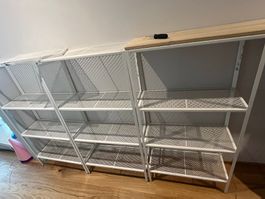 set de 3 étagères métal Ikea BAGGEBO