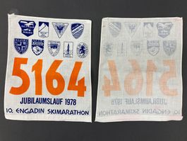 Startnummer Engadin Skimarathon 1978 Langlauf Ski Sport